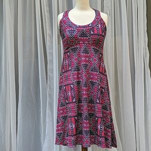 PrAna Purple/Pink Pattern A-line Sundress Size L